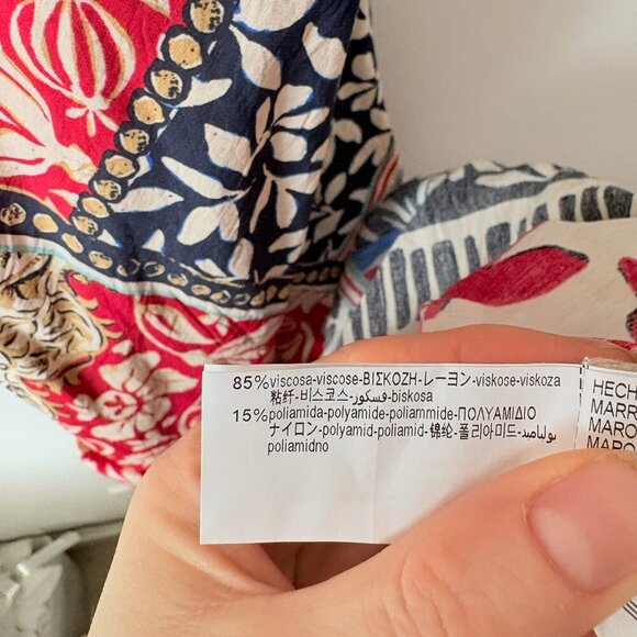 Zara Patchwork Print Midi Dress NWT Size Small - Picture 11 of 11